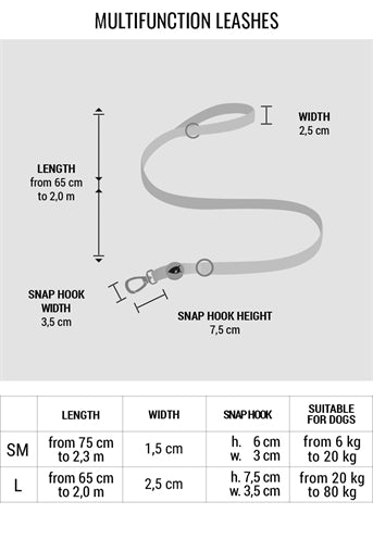 Morso - LIPSTICK Multifunktions-Hundeleine - recyceltes PET - LUIS & LEON