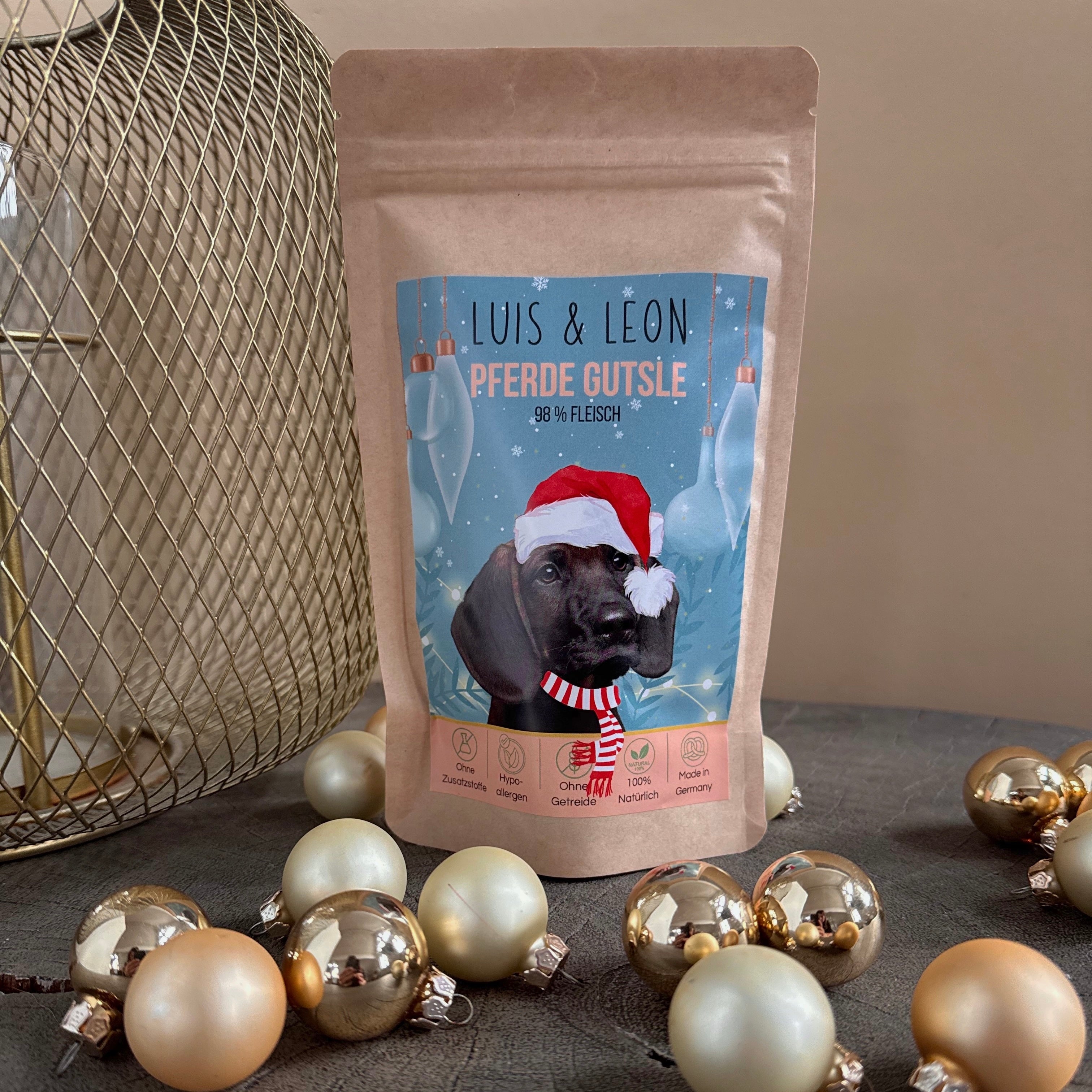 LUIS & LEON Pferde Gutsle - Weihnachts-Edition- Hundeleckerli 98% Fleisch