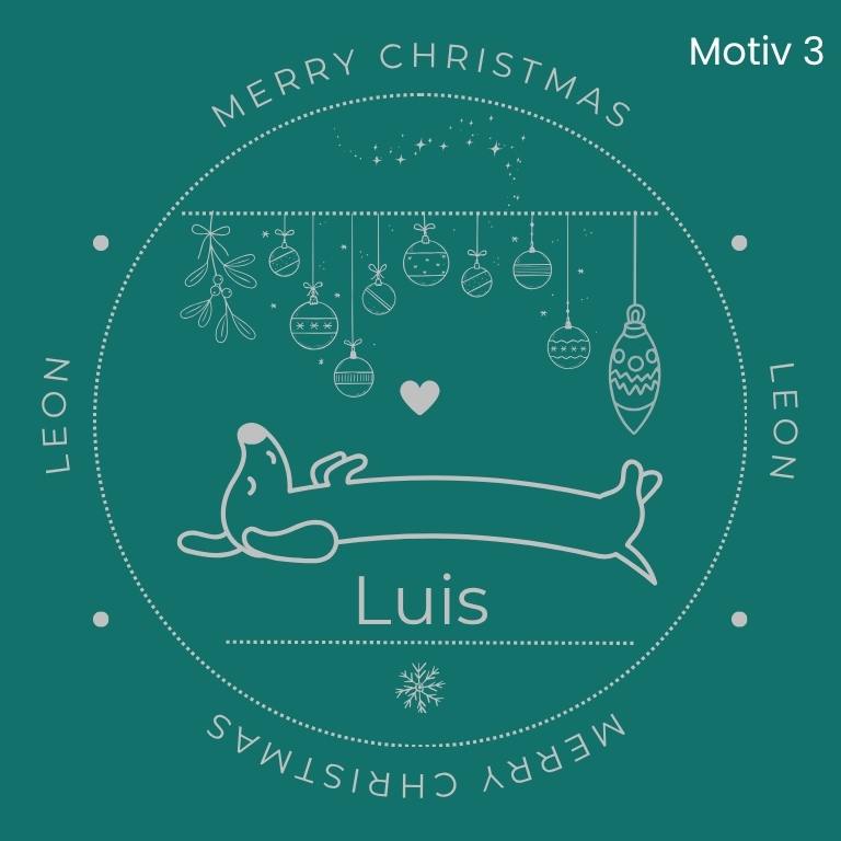 LUIS & LEON Personalisierte Leckerlidose Hund Weihnachten – mit Gravur & Hundenamen