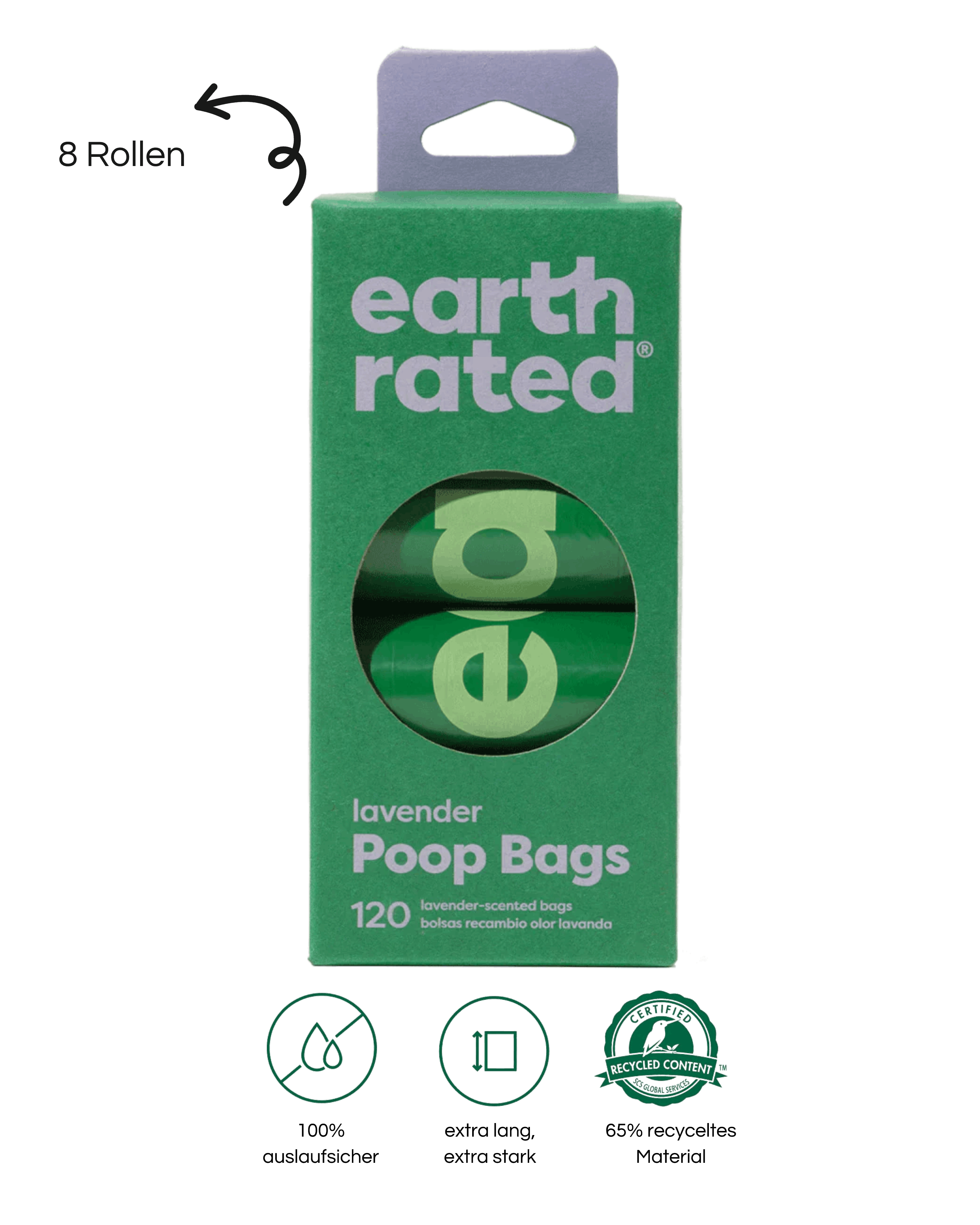 Earth Rated - POOP BAGS - Hundekotbeutel Lavendel - LUIS & LEON