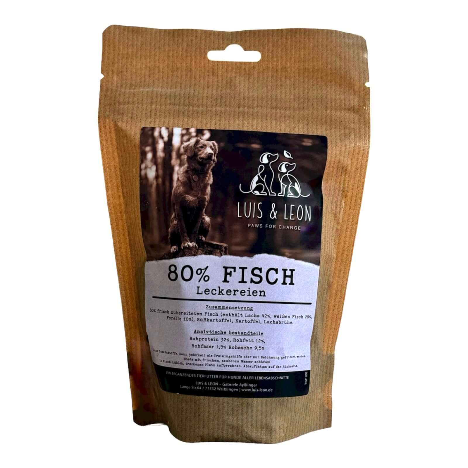 LUIS & LEON 80% Fisch Leckereien - Getreidefrei, Hypoallergen - LUIS & LEON