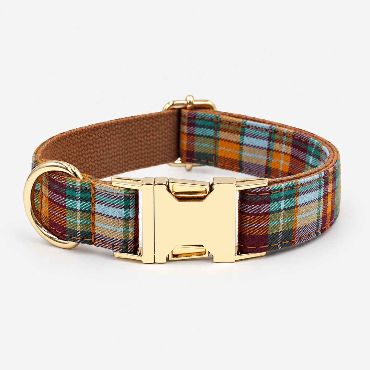 Personalisiertes Hundehalsband Karo – Gold