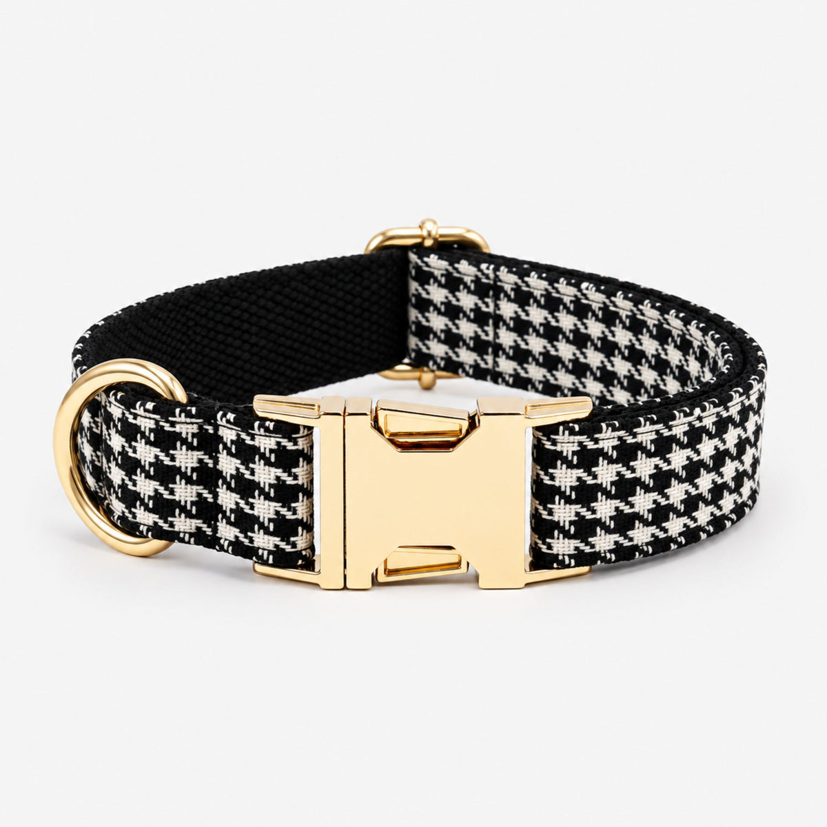 Personalisiertes Hundehalsband Karo – Gold