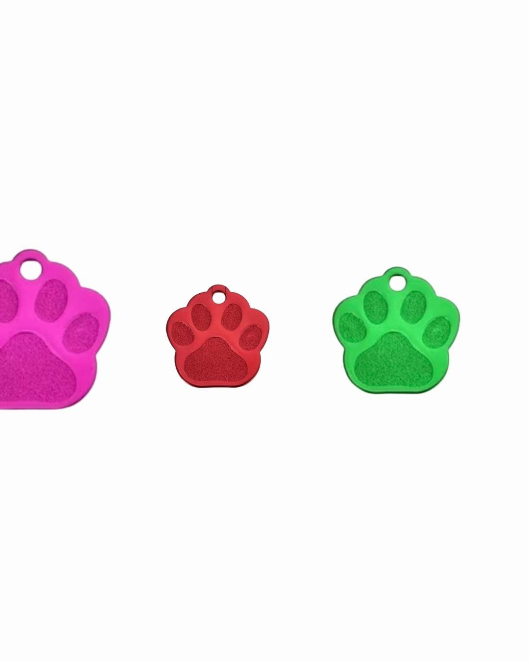 Hundemarke in Pfotenform mit Motiv von LUIS & LEON - Aluminium, Gravur mit Wunschtext - LUIS & LEON