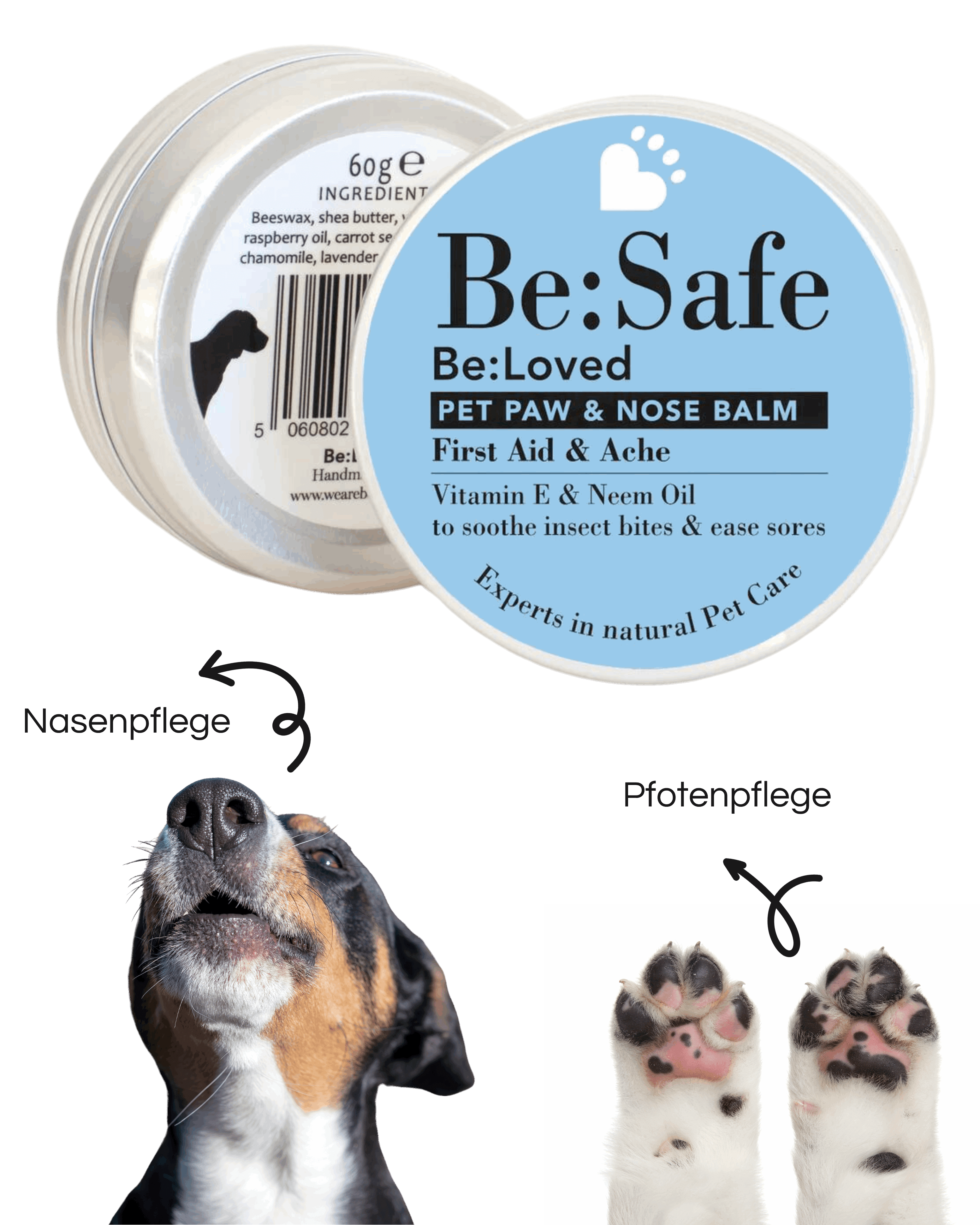 Be:Loved Balsam für Pfoten & Nase – Pflege bei Schrammen & Stichen - LUIS & LEON