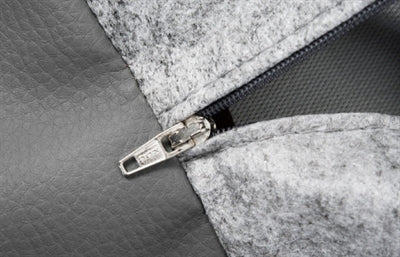 Bia Bed Cover aus Kunstleder für Hundebett - Bia Bed Bezug Grau - LUIS & LEON