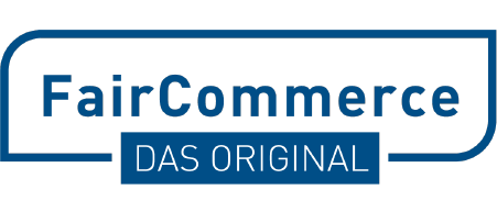 Logo von Faircommerce. Darunter steht: das Original.