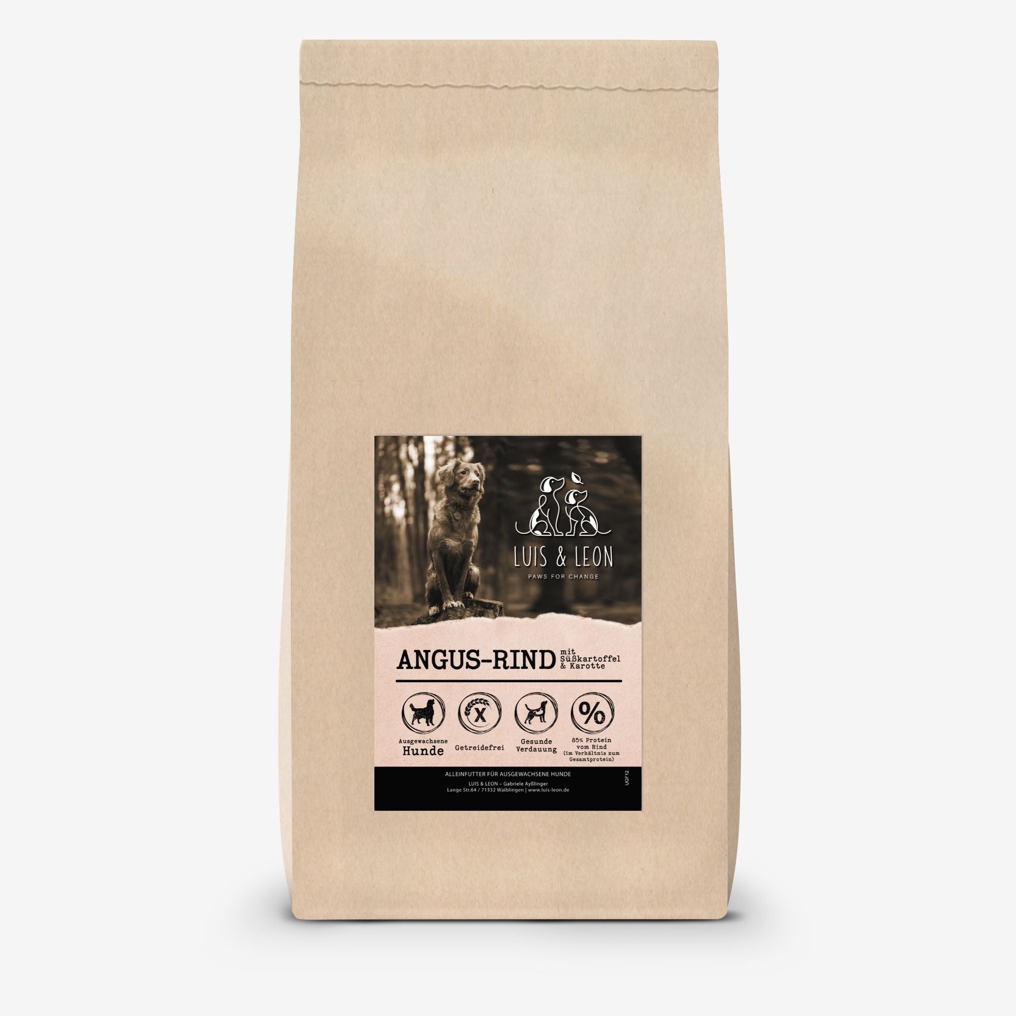 Hundefutter Angus-Rind – Trockenfutter Klassik - LUIS & LEON