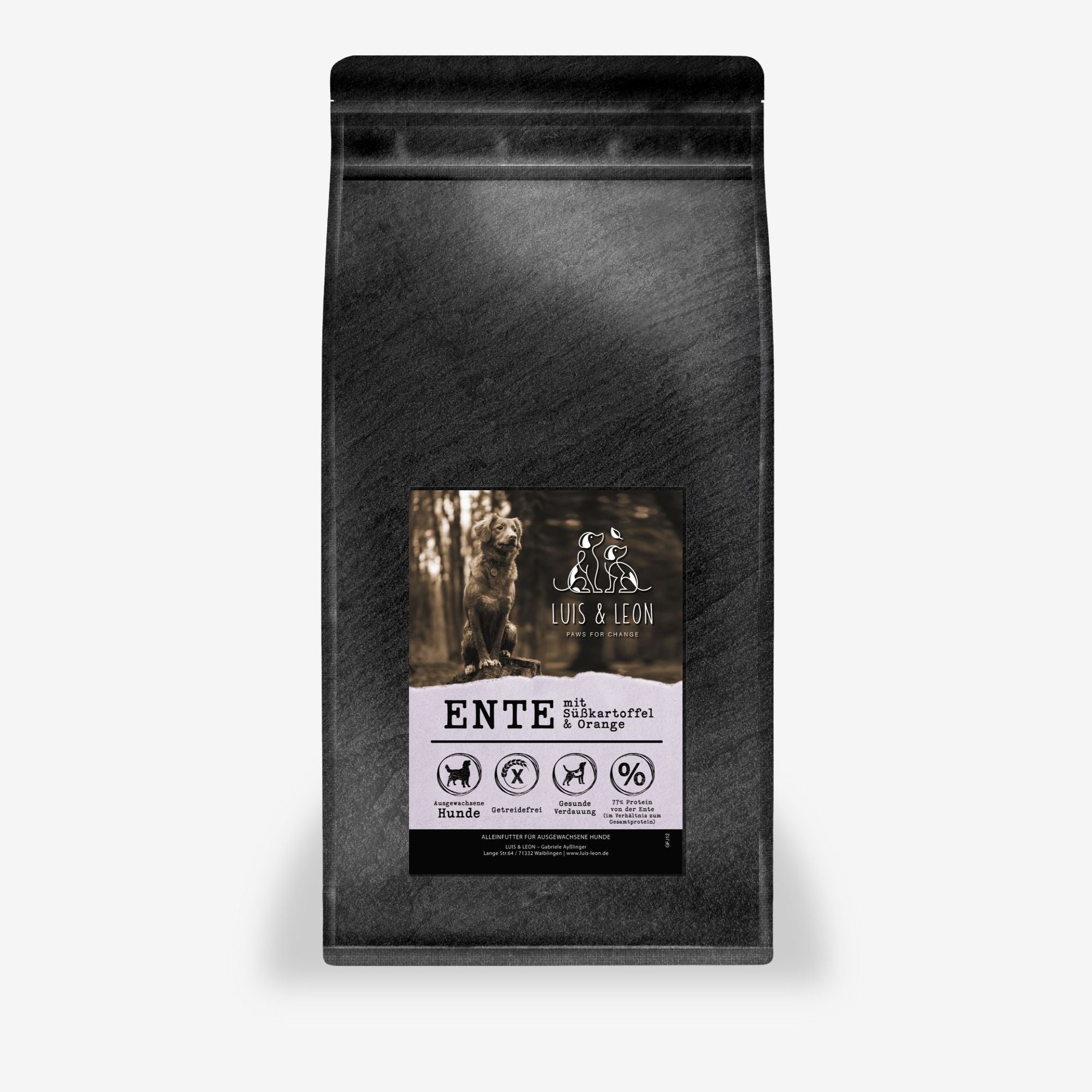 Hundefutter Ente – Superfood-Trockenfutter - LUIS & LEON