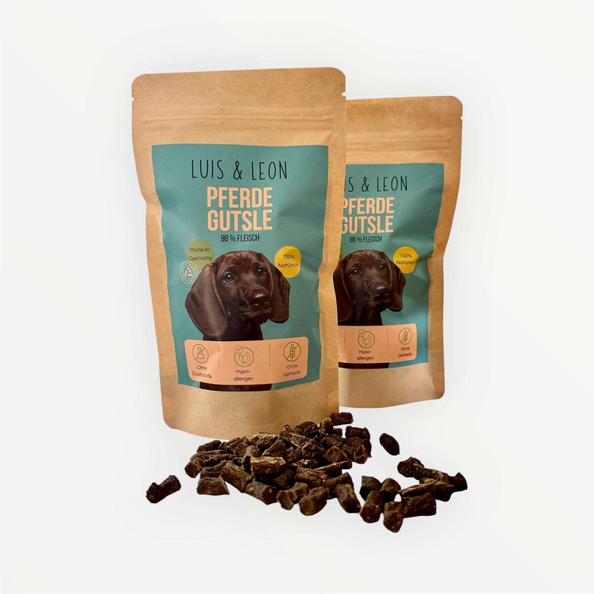 Hundeleckerli Pferde Gutsle Luis & Leon – hypoallergen & getreidefrei - LUIS & LEON