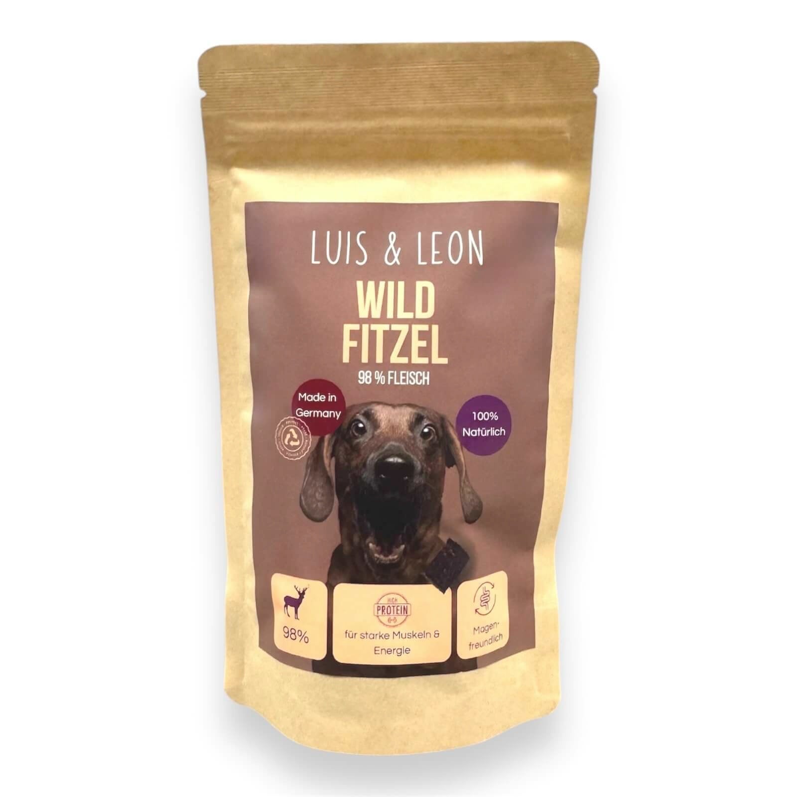 Hundeleckerli Wild Fitzel von LUIS & LEON – Natürlich, Getreidefrei, 98% Fleisch - LUIS & LEON