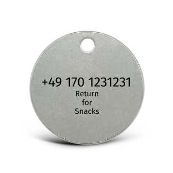 LUIS & LEON Hundemarke mit Text - Edelstahl - beidseitig gravierbar - LUIS & LEON