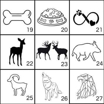 LUIS & LEON Hundemarke mit Tiermotiv – Edelstahl - personalisierbar & beidseitig gravierbar - LUIS & LEON