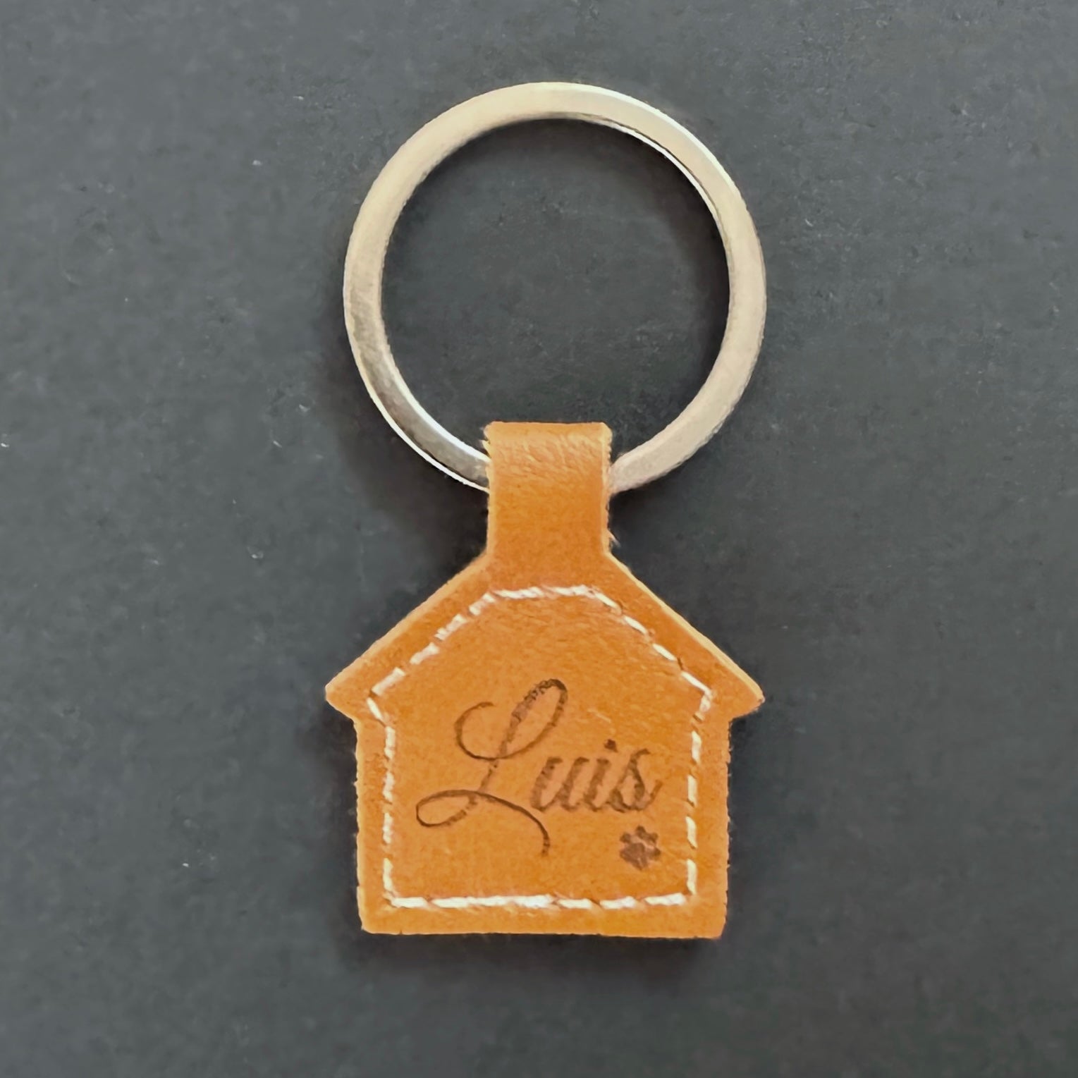 Hundemarke LUIS & LEON Haus – Kunstleder, geräuschlos & gravierbar - LUIS & LEON