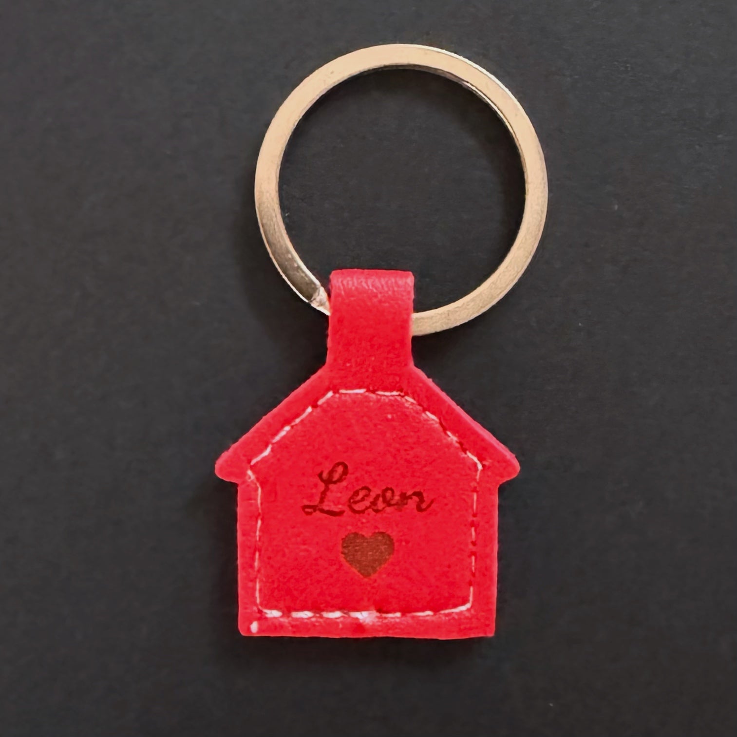 Hundemarke LUIS & LEON Haus – Kunstleder, geräuschlos & gravierbar - LUIS & LEON