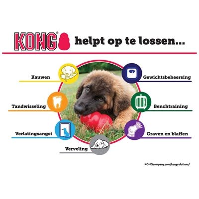 Kong Klassisch Rot - Robustes Hundespielzeug und Zahnpflege - LUIS & LEON