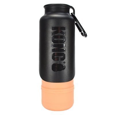 KONG Thermo - Trinkflasche ISO H2O – Edelstahl, Orange, für Hunde - LUIS & LEON