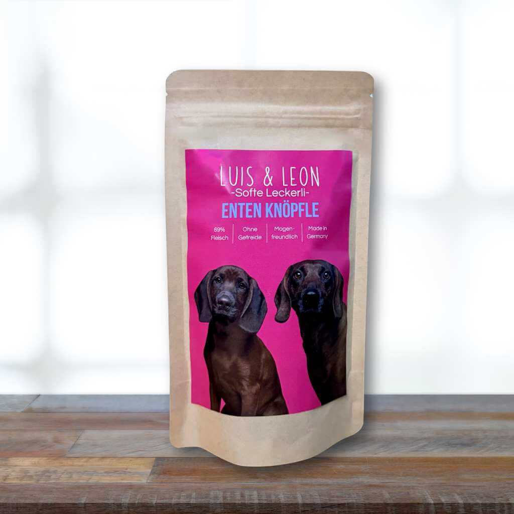 LUIS & LEON Enten Knöpfle - Weiche Hundeleckerlis, 69% Entenfleisch - LUIS & LEON