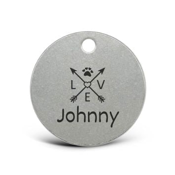 LUIS & LEON Hundemarke mit Herz & Liebe Motiv – Edelstahl - beidseitig gravierbar - LUIS & LEON