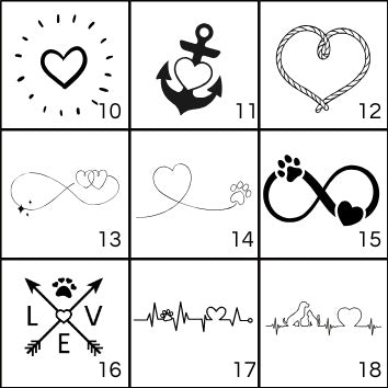 LUIS & LEON Hundemarke mit Herz & Liebe Motiv – Edelstahl - beidseitig gravierbar - LUIS & LEON