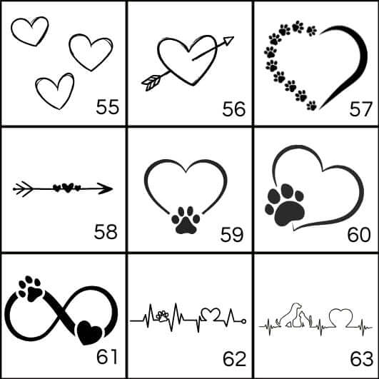 LUIS & LEON Hundemarke in Herzform mit Motiv – Edelstahl - personalisierbar & beidseitig gravierbar - LUIS & LEON