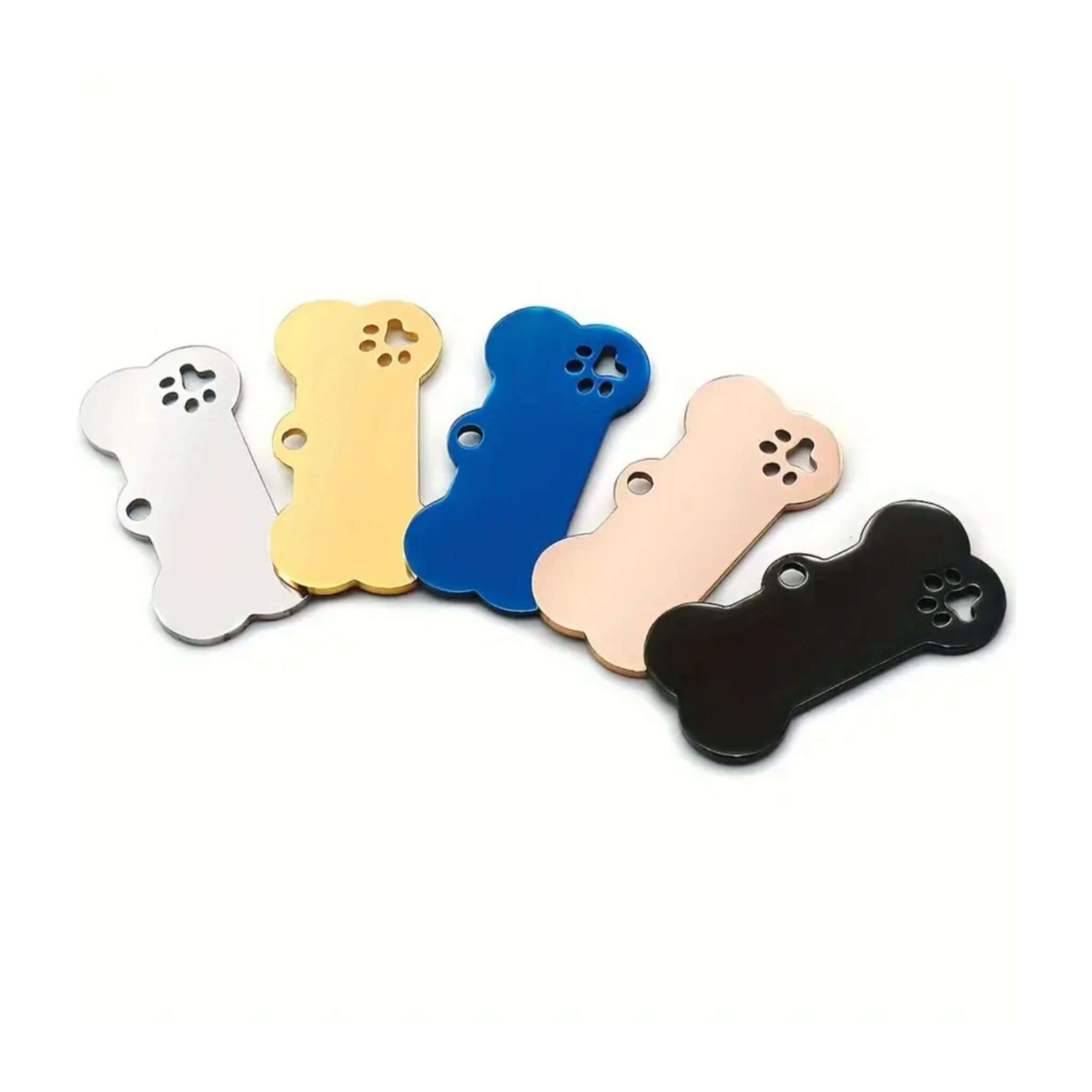 LUIS & LEON Hundemarke in Knochenform mit Motiv – Edelstahl - beidseitig gravierbar - LUIS & LEON