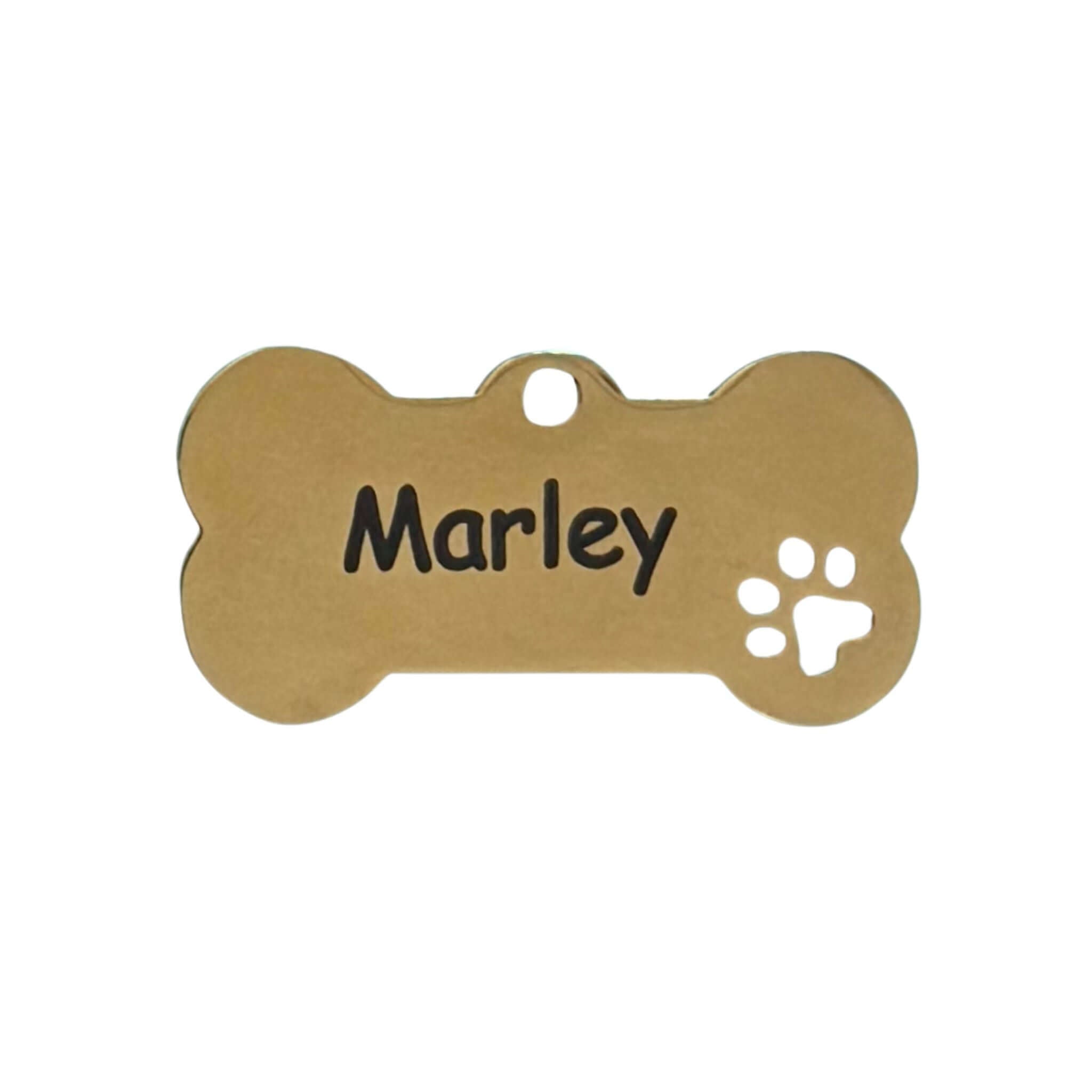 LUIS & LEON Hundemarke in Knochenform mit Motiv – Edelstahl - beidseitig gravierbar - LUIS & LEON