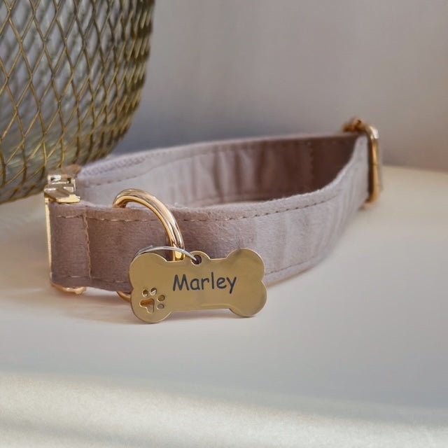 LUIS & LEON Hundemarke in Knochenform mit Motiv – Edelstahl - beidseitig gravierbar - LUIS & LEON