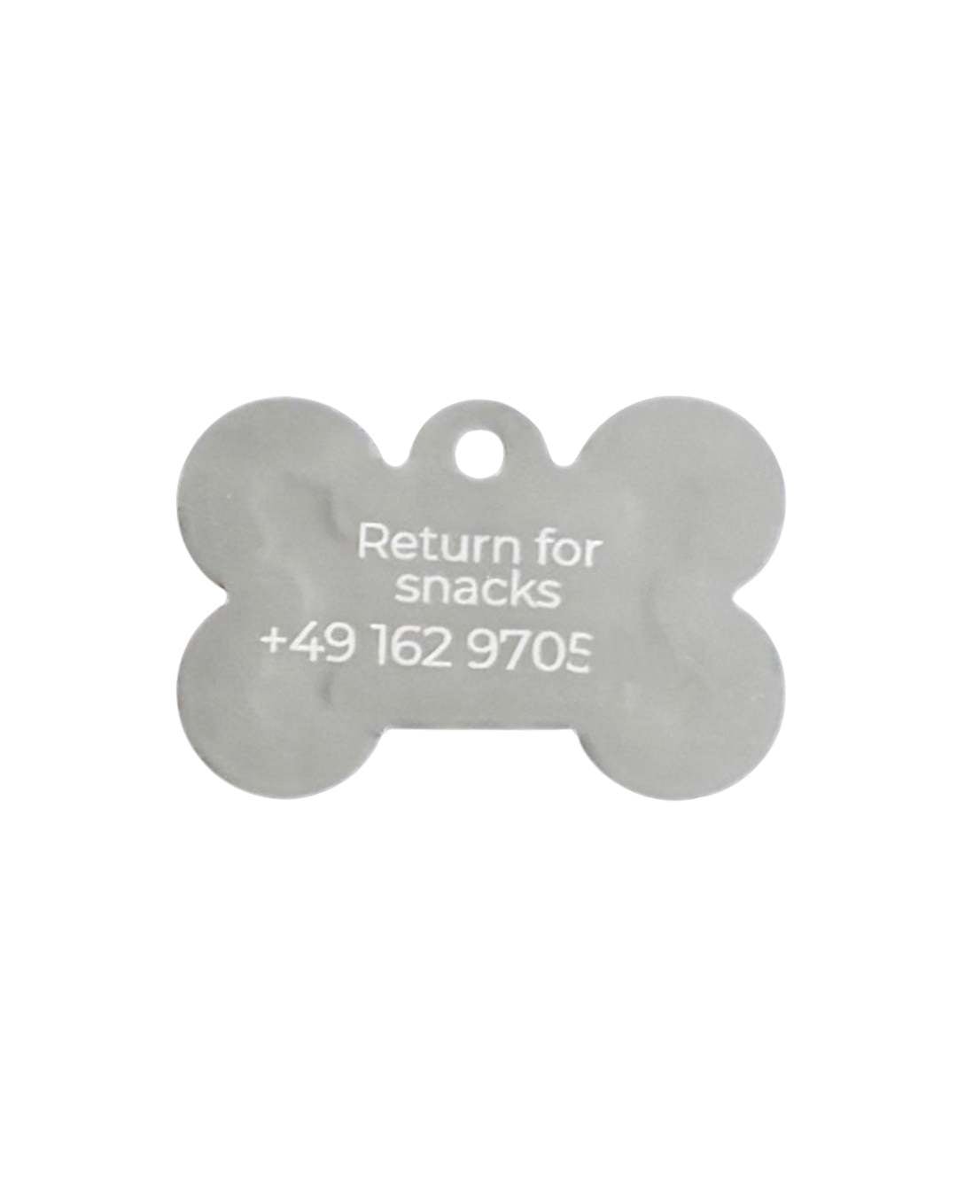 LUIS & LEON Hundemarke Knochen mit Strass – personalisierte Gravur aus Aluminium - LUIS & LEON