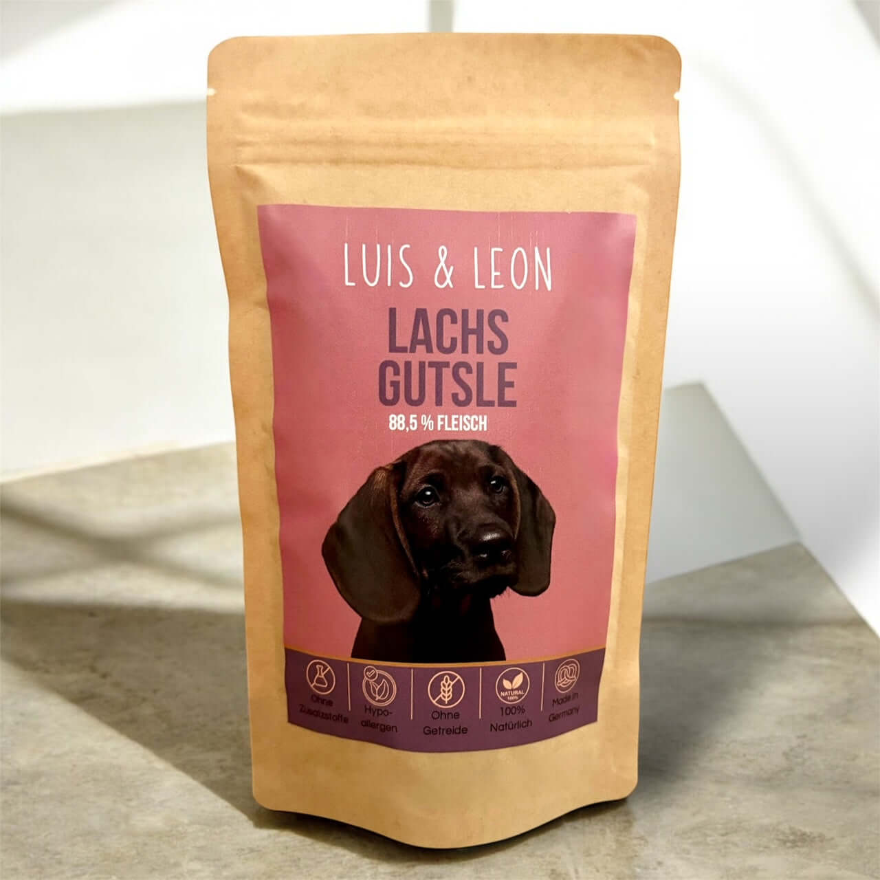 LUIS & LEON Lachs Gutsle – 88% Fleischanteil, ohne Getreide, Hundeleckerli - LUIS & LEON