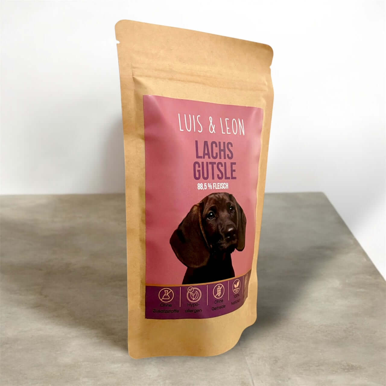 LUIS & LEON Lachs Gutsle – 88% Fleischanteil, ohne Getreide, Hundeleckerli - LUIS & LEON