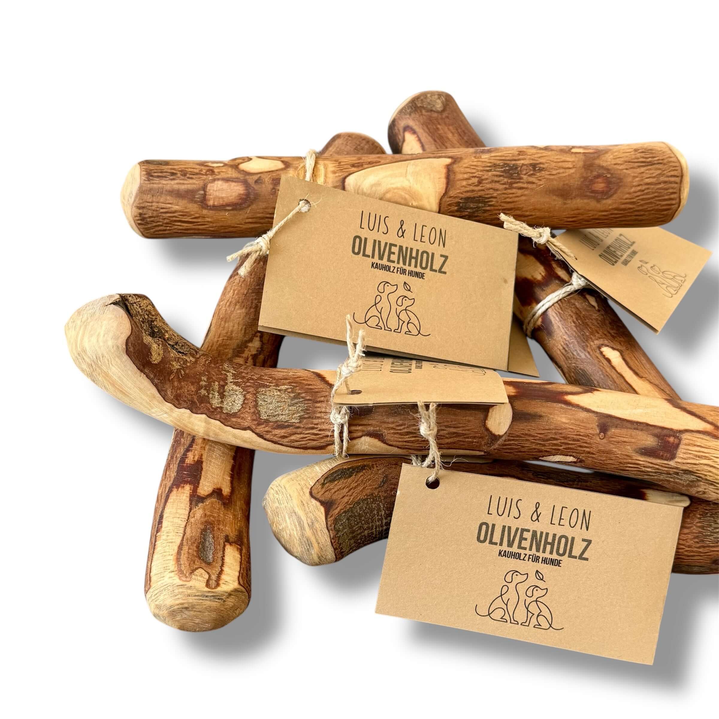 LUIS & LEON Olivenholz-Kauholz - natürlicher Kauartikel für Hunde - LUIS & LEON