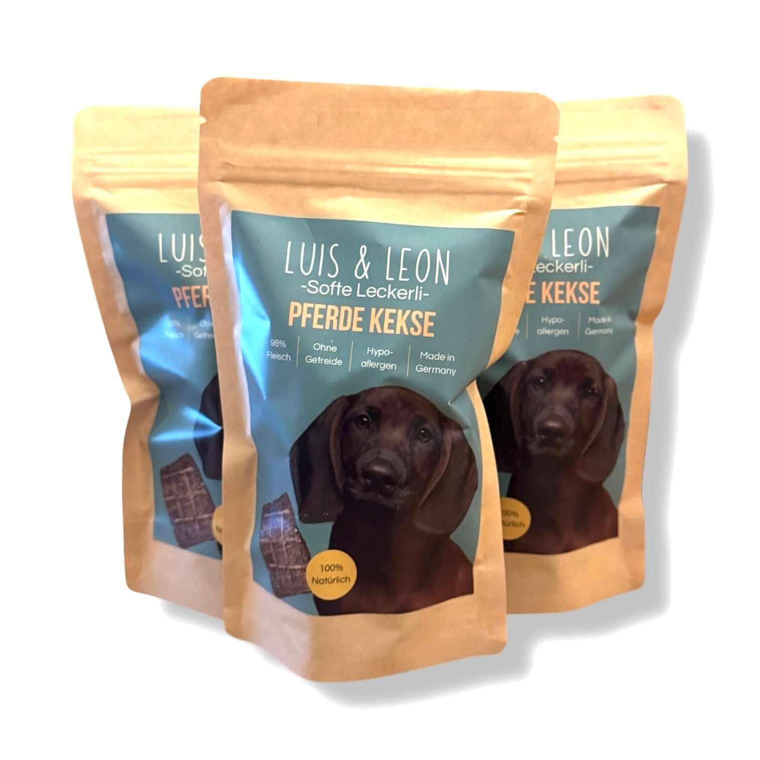 LUIS & LEON Pferde Kekse – Große Hundekekse mit 98% Pferdefleisch - LUIS & LEON