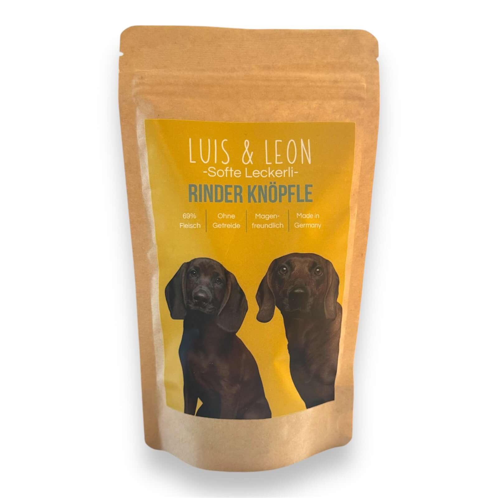 LUIS & LEON Rinder Knöpfle – Weiche Hundeleckerlis mit 69% Rindfleisch - LUIS & LEON