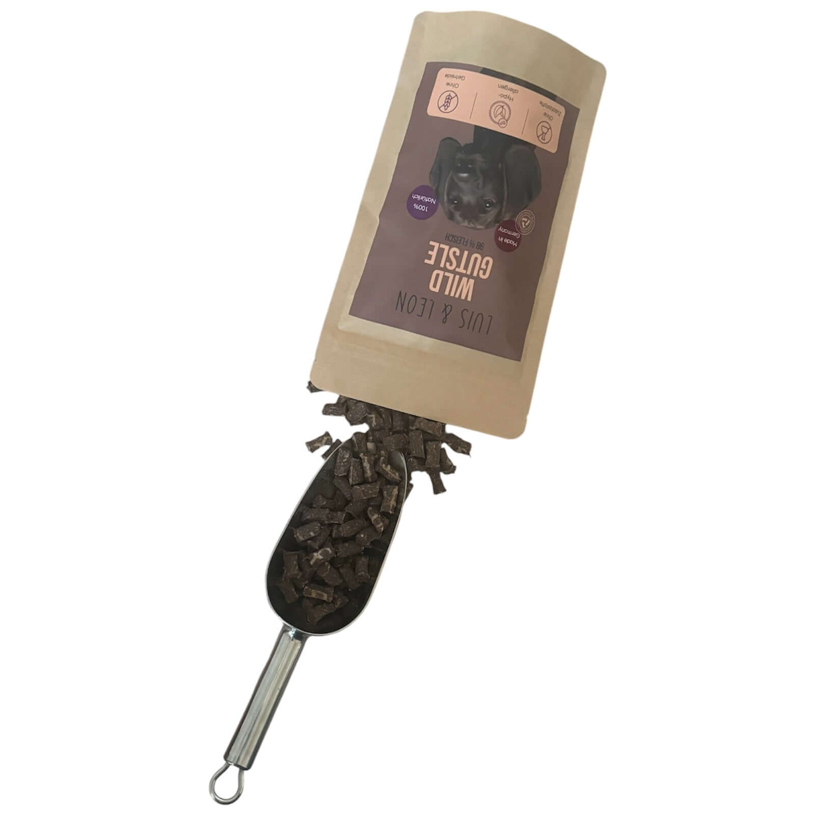 LUIS & LEON Wild Gutsle – Knackige Wild - Hundeleckerli, 98% Fleisch - LUIS & LEON