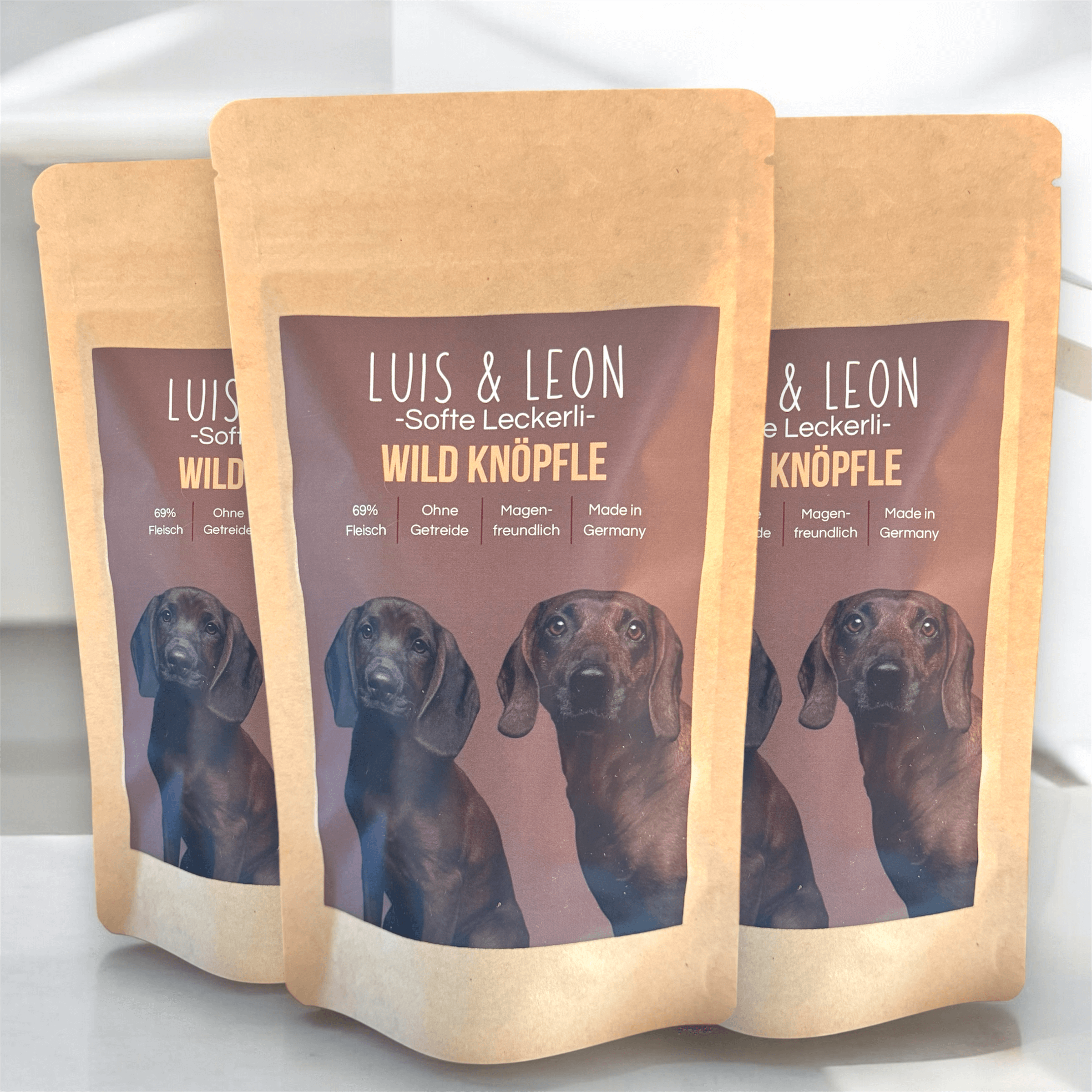 LUIS & LEON Wild Knöpfle - Weiche Hundeleckerlis mit 69% Wildfleisch - LUIS & LEON