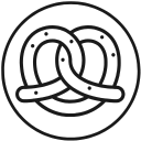 Brezel-Symbol als Qualitätssiegel für Luis & Leon Hundeleckerlis aus Deutschland