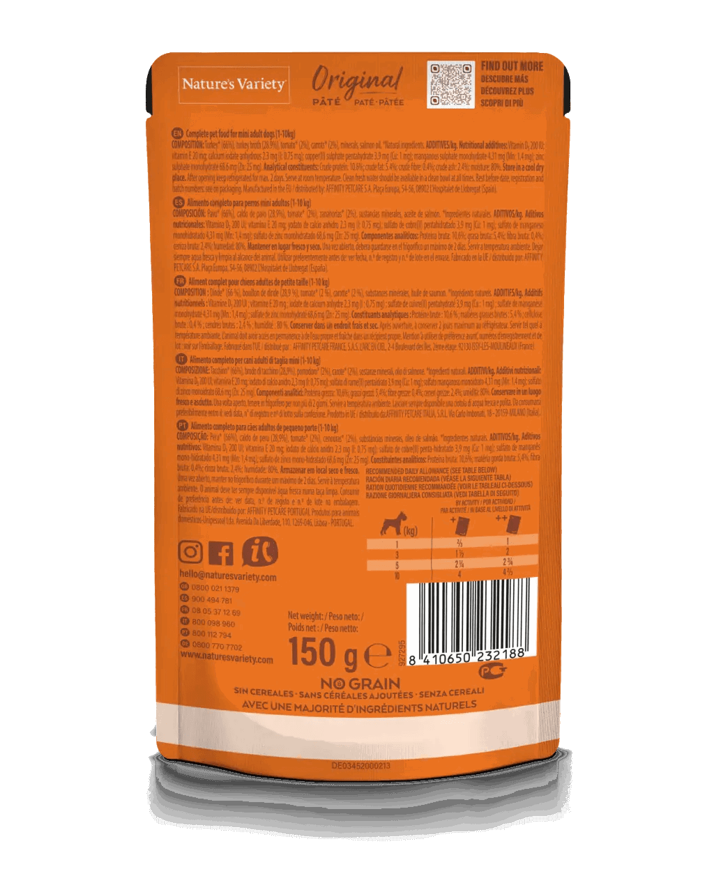 Nature's Variety Original Paté Mini Turkey No Grain - Nassfutter ohne Getreide - LUIS & LEON