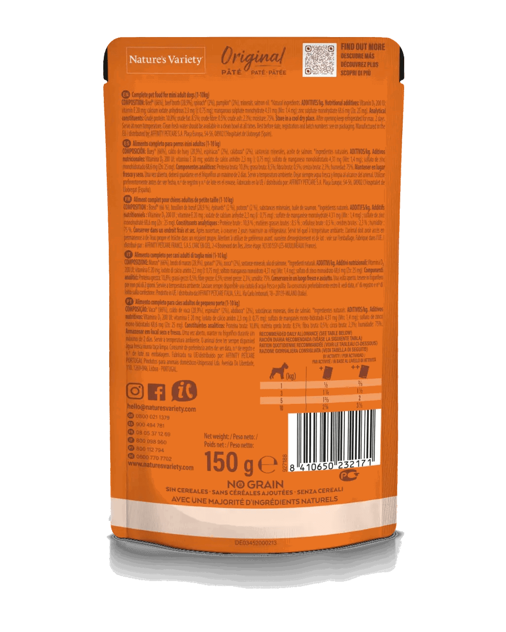 Nature's Variety Original Paté Mini Beef No Grain - Nassfutter ohne Getreide - LUIS & LEON