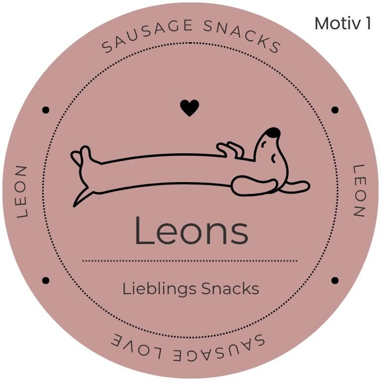 Personalisierte Leckerlidose für Dackel mit Gravur – LUIS & LEON Snackdose für Hunde - LUIS & LEON