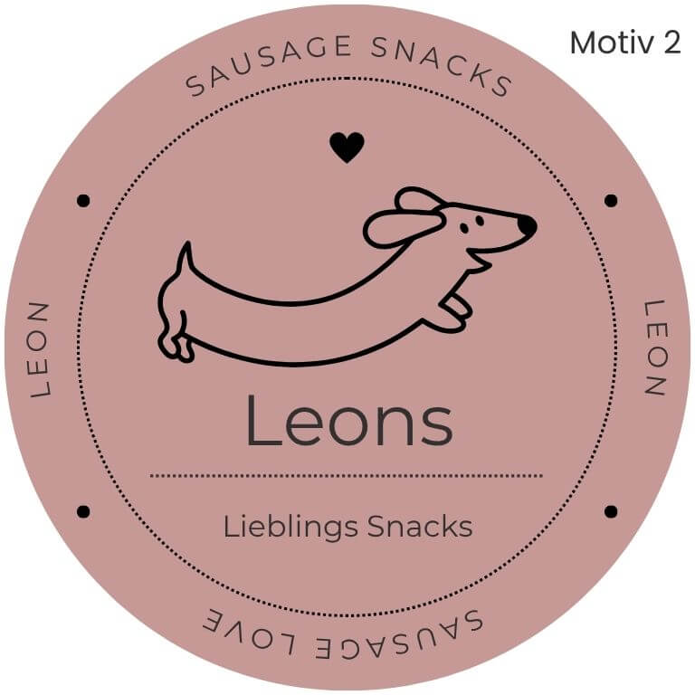 Personalisierte Leckerlidose für Dackel mit Gravur – LUIS & LEON Snackdose für Hunde - LUIS & LEON