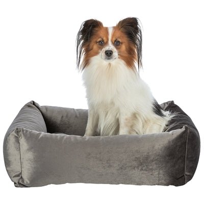 Trixie Be Eco Hundebett Malia - Soft Edition, samtig, dunkelgrau &nachhaltig - LUIS & LEON