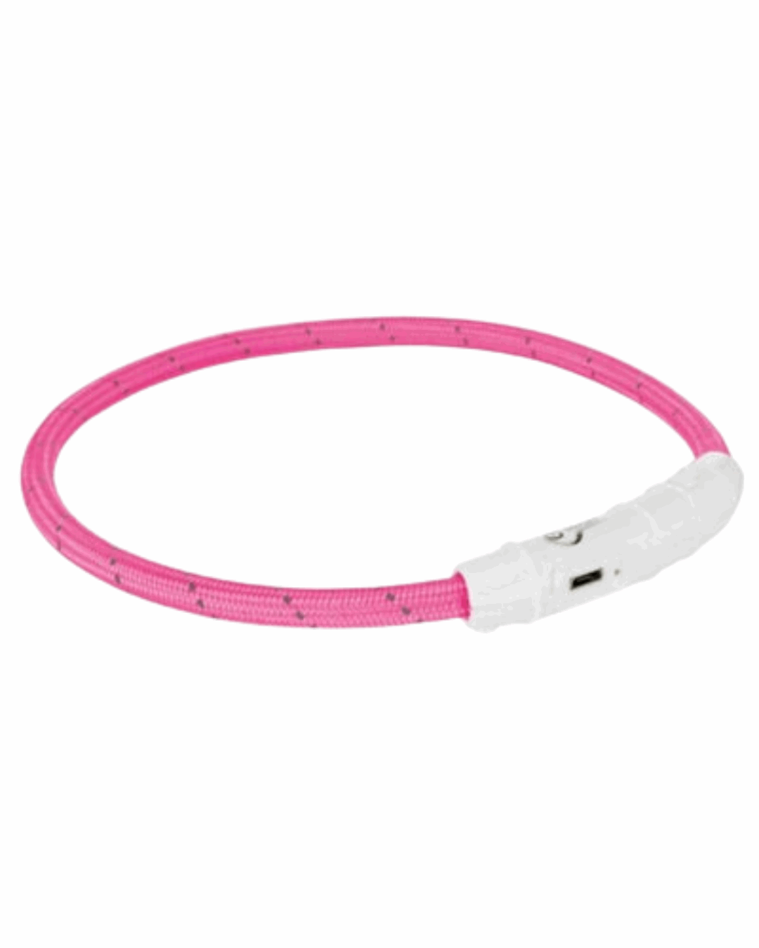 Trixie Flash Leuchtring USB - Leuchthalsband 5 Stunden Licht. Orange, Grün & Pink. - LUIS & LEON