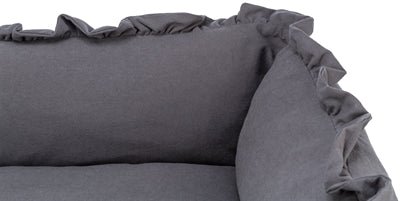 TRIXIE Hundebett Amelie mit Leinenbezug – weiches Hundebett mit erhöhtem Rand - LUIS & LEON