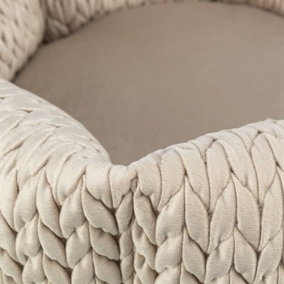 TRIXIE Hundebett Livia Sand – weiches Hundebett mit Samt - Haptik - LUIS & LEON