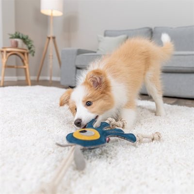 Trixie Monster am Tau – Hundespielzeug aus Leder und Baumwolle - LUIS & LEON