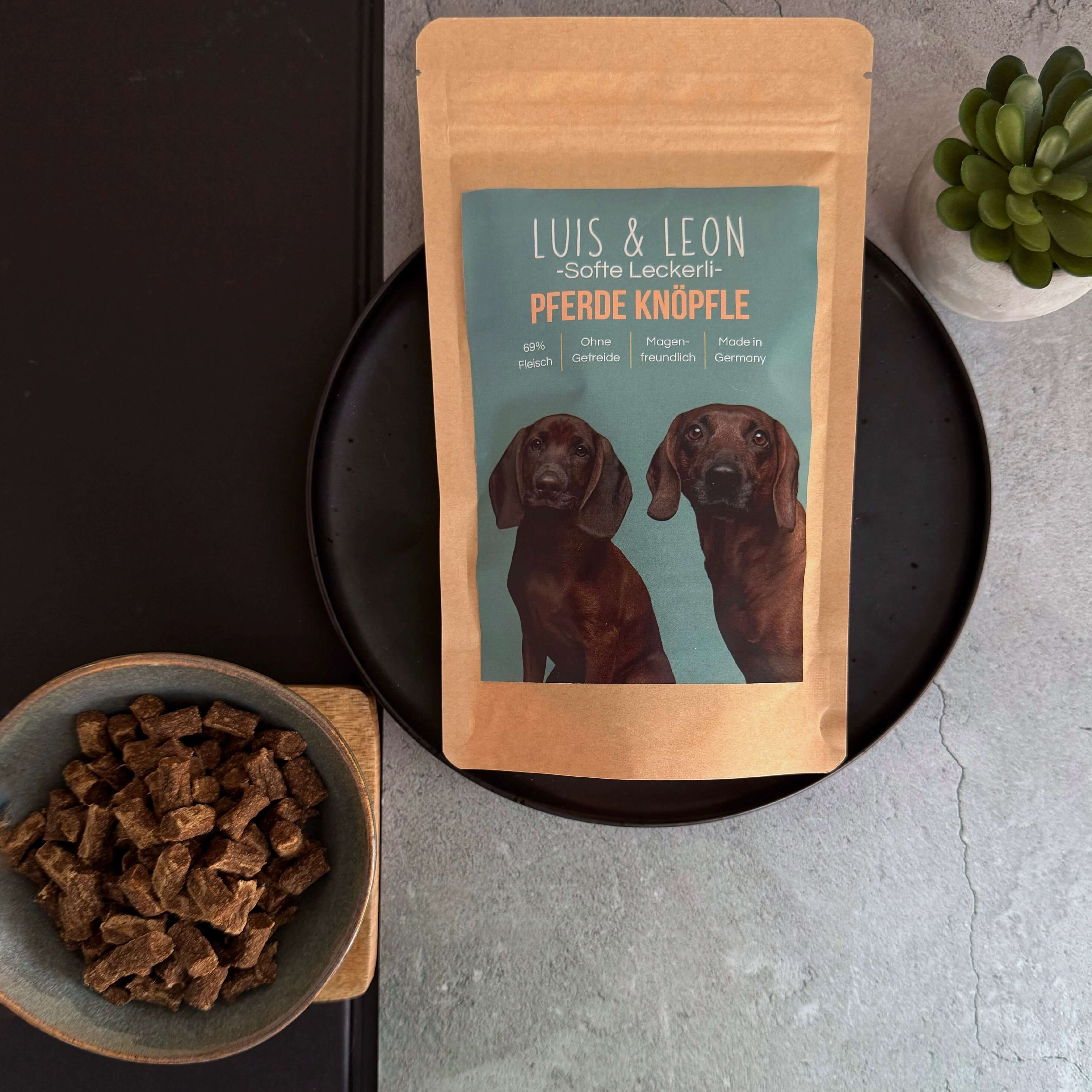 Weiche Hundeleckerli Pferde Knöpfle LUIS & LEON – hypoallergen - LUIS & LEON