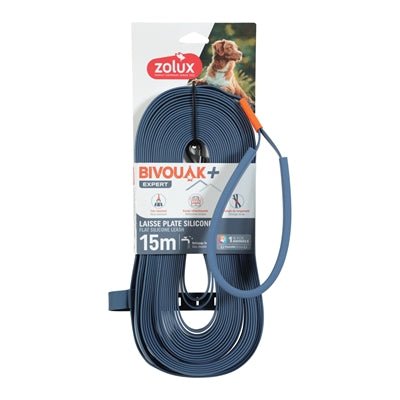 Zolux Bivouak Schleppleine Silikon Blau - LUIS & LEON
