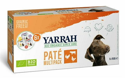 Yarrah Hund Bio Multipack Pastete Pute / Huhn / Rind