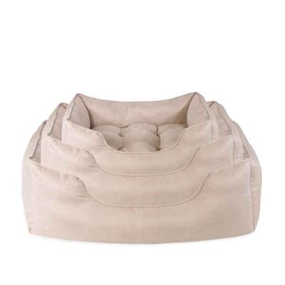 40 Winks Rosewood Thin Twill Hundebett – Stilvolles & gemütliches Hundebett in Beige - LUIS & LEON